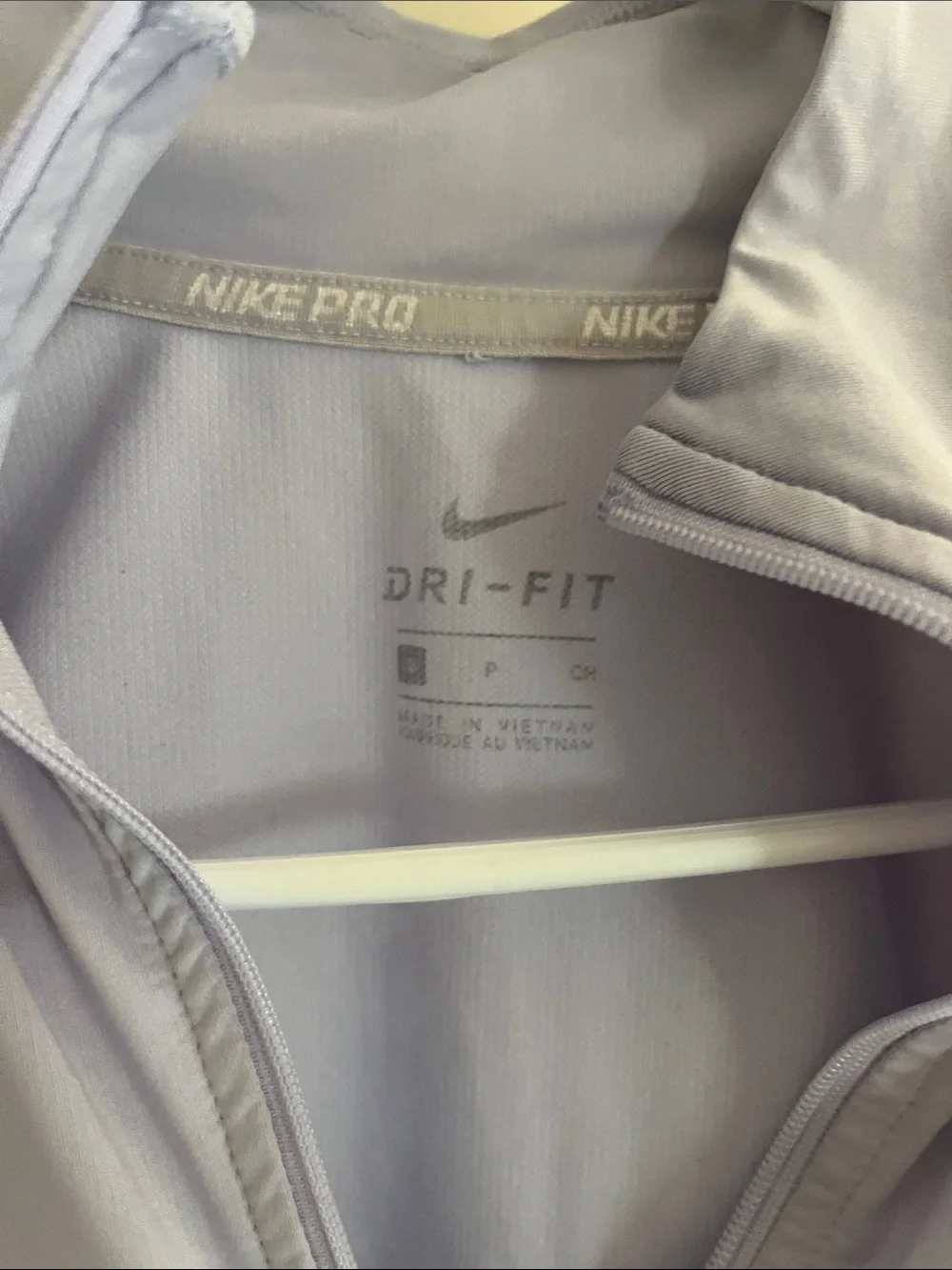 Nike Pro Lavender Dri-FIT Half-Zip Athletic Top